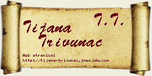 Tijana Trivunac vizit kartica
